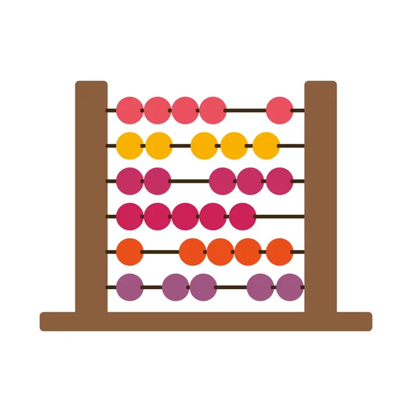 Colorful wood abacus with base and spheres — Stock Vector