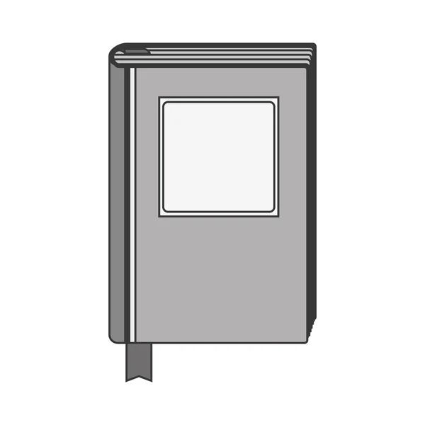 Livre de silhouette gris avec couvercle rayé — Image vectorielle