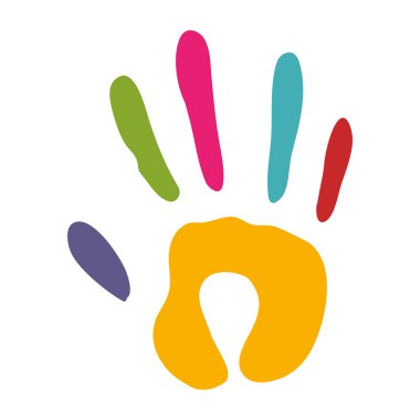 el izi siluet renkli simge düz