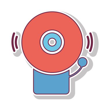 Yangın alarmı ile renkli siluet