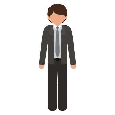 siluet adam yüz olmadan resmi takım elbise ile