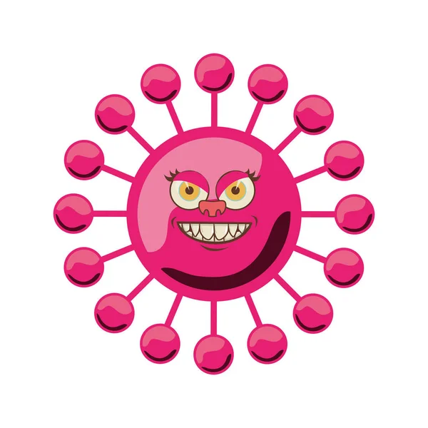 Silueta Purpurové bakterie kreslený tvar — Stockový vektor