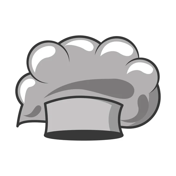 Silhouette échelle de gris avec chapeau de chefs — Image vectorielle