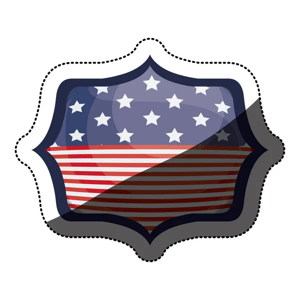 Ізольований прапор США всередині дизайну рамки — стоковий вектор
