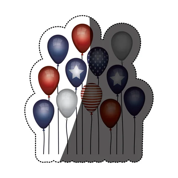 İzole ABD balon tasarım — Stok Vektör
