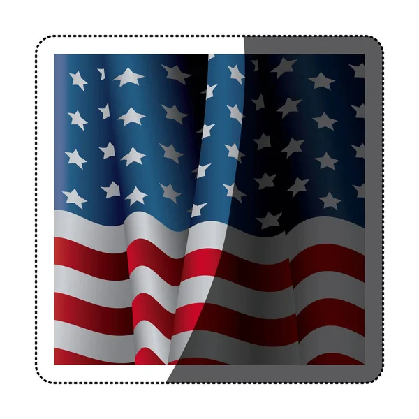 フレームの設計の内部分離アメリカ国旗 — ストックベクタ