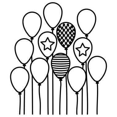 İzole parti balon tasarım