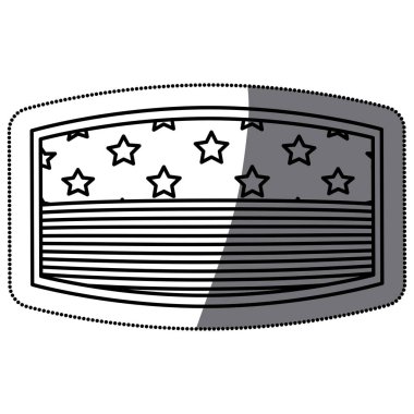 Gövde tasarımı içinde izole ABD bayrağı