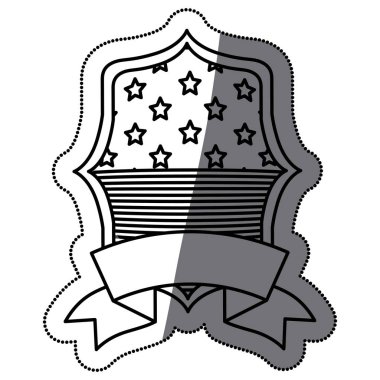 Gövde tasarımı içinde izole ABD bayrağı