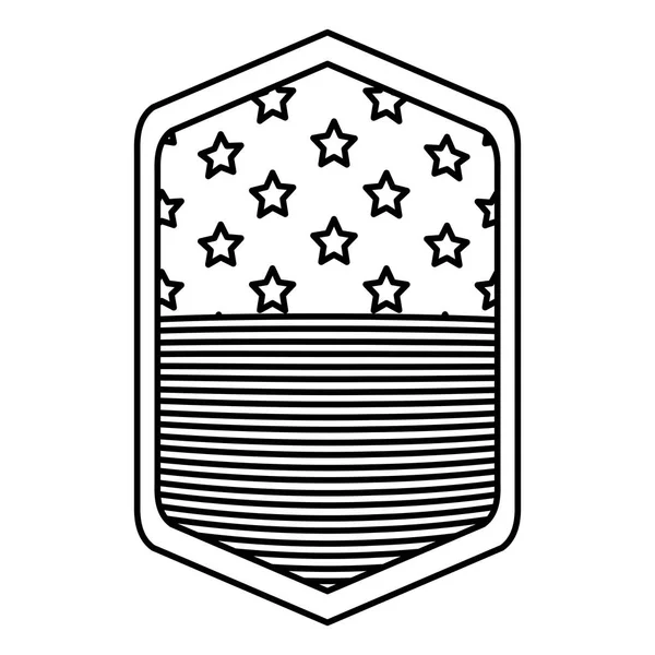 Bandeira dos EUA isolada dentro do design do quadro —  Vetores de Stock