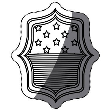 Gövde tasarımı içinde izole ABD bayrağı