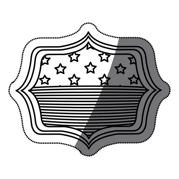프레임 디자인 안에 고립 된 미국 국기 — 스톡 벡터