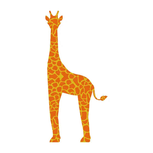 Desenho isolado de girafa — Vetor de Stock
