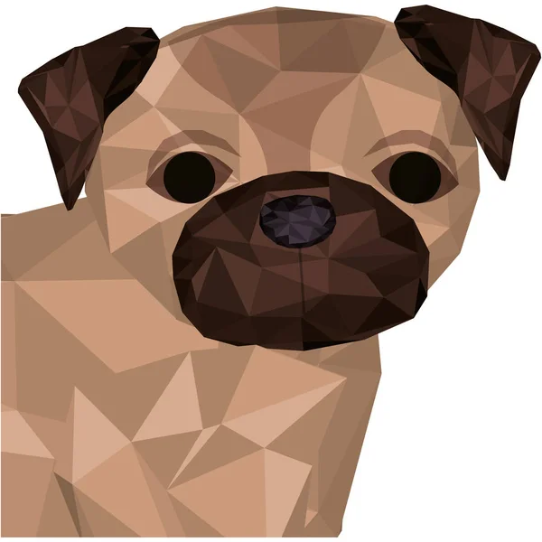 Elszigetelt sokszögű kutya design — Stock Vector