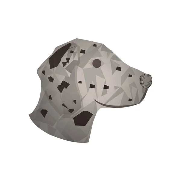 Isolated polygonal dog design — Stock Vector