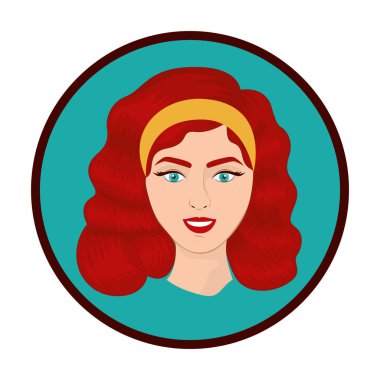 İzole retro kadın tasarım