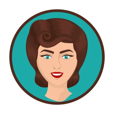 İzole retro kadın tasarım