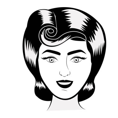 İzole retro kadın tasarım