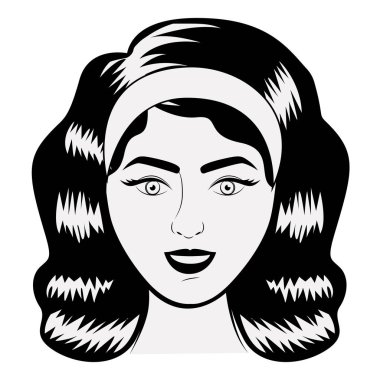 İzole retro kadın tasarım