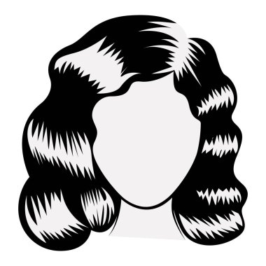 İzole kadın baş tasarım