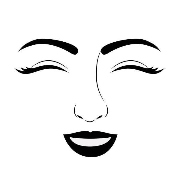 Дизайн обличчя ізольованої жінки — стоковий вектор