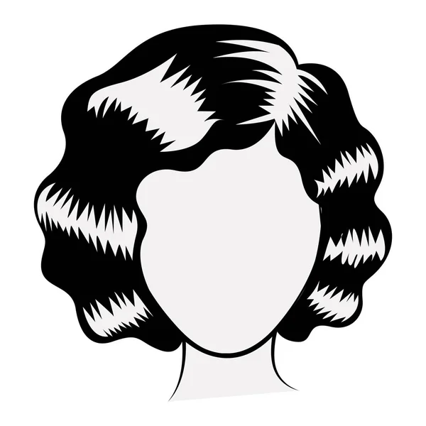 Diseño de cabeza de mujer aislada — Vector de stock
