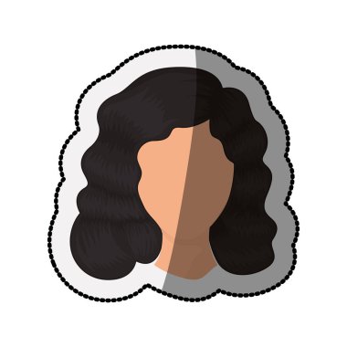 İzole kadın baş tasarım