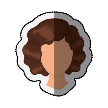 İzole kadın baş tasarım