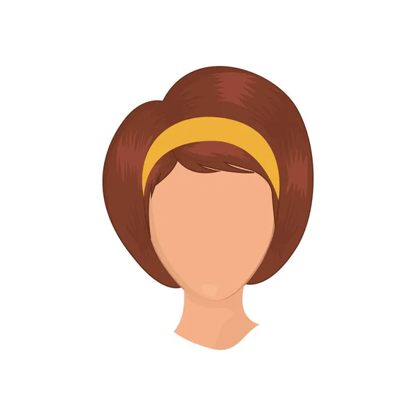 Изолированная женская голова — стоковый вектор