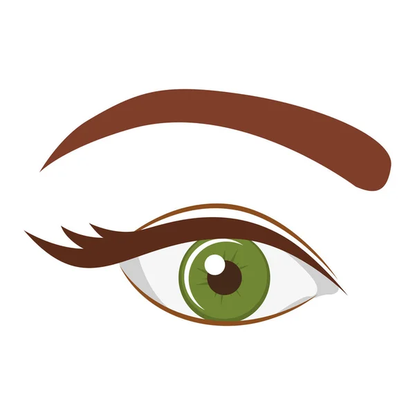 Desenho de desenho animado olho feminino — Vetor de Stock