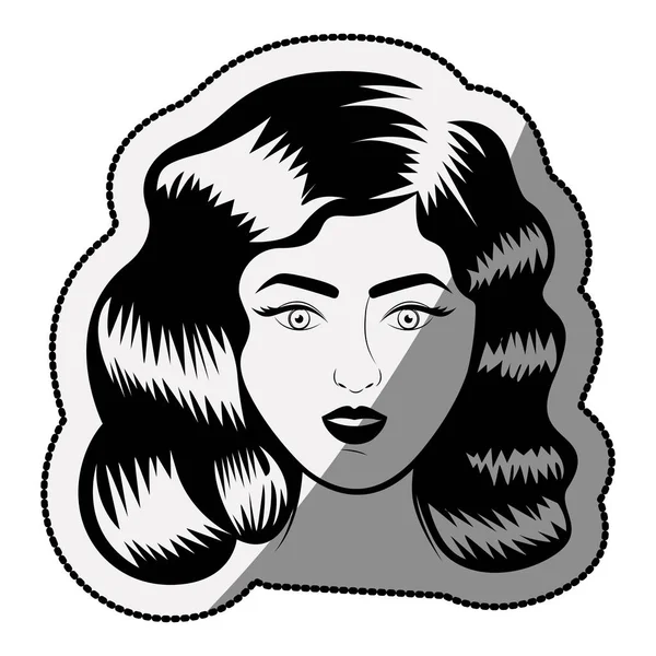 Diseño de dibujos animados mujer retro aislado — Vector de stock