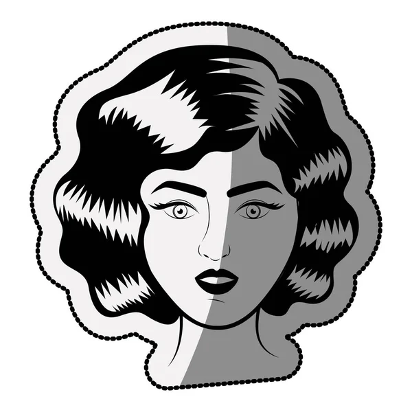 Isolado retro mulher desenho animado design — Vetor de Stock