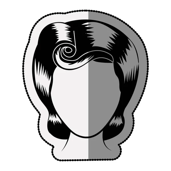 Design de cabeça de mulher isolada — Vetor de Stock