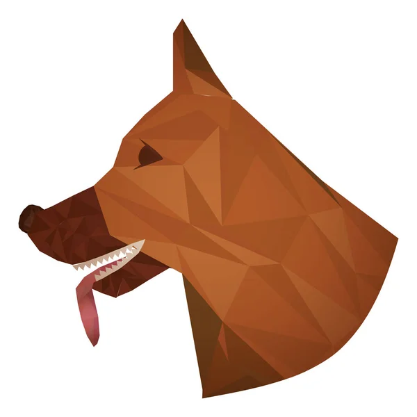 Isoliertes polygonales Hundedesign — Stockvektor
