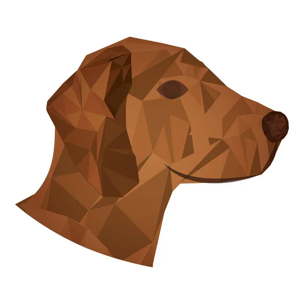 Изолированный многоугольный рисунок собаки — стоковый вектор