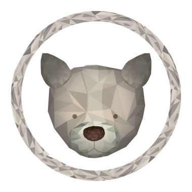 İzole poligonal köpek tasarım