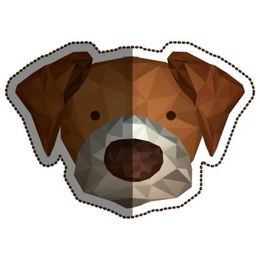İzole poligonal köpek tasarım