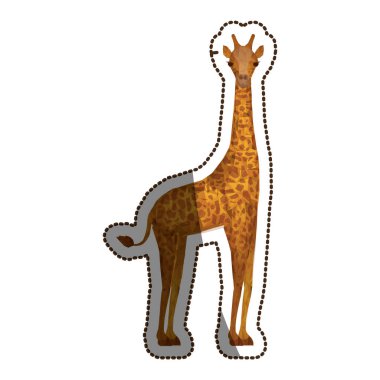İzole poligonal zürafa Tasarla