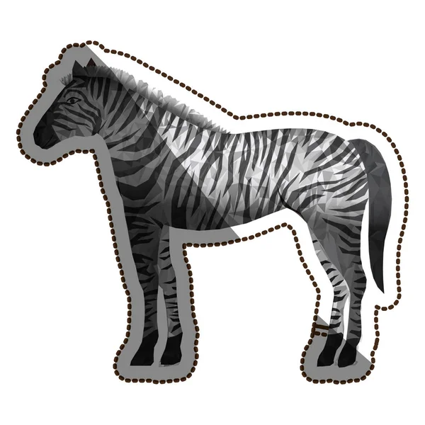 İzole poligonal zebra Tasarla — Stok Vektör
