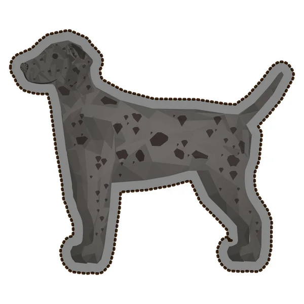Ізольований дизайн багатокутної собаки — стоковий вектор