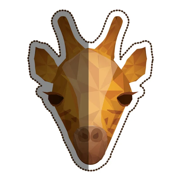 孤立的多边形长颈鹿设计 — 图库矢量图片