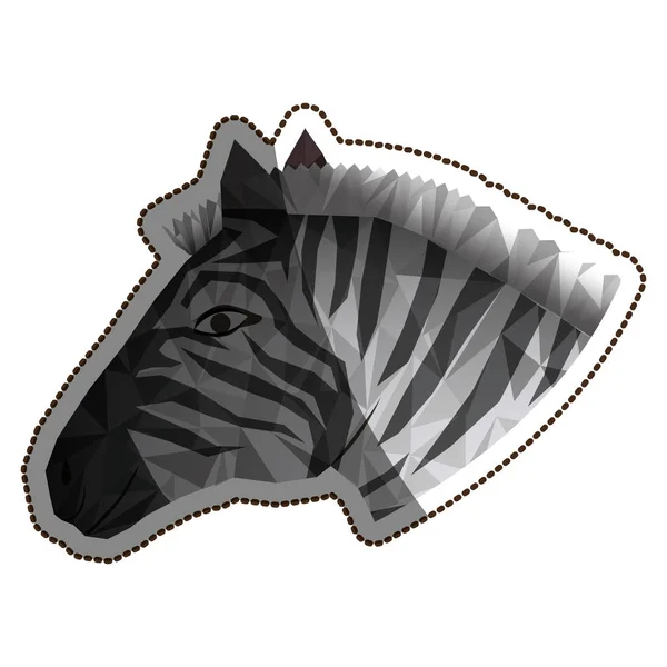 Isolated polygonal zebra design — Stock Vector