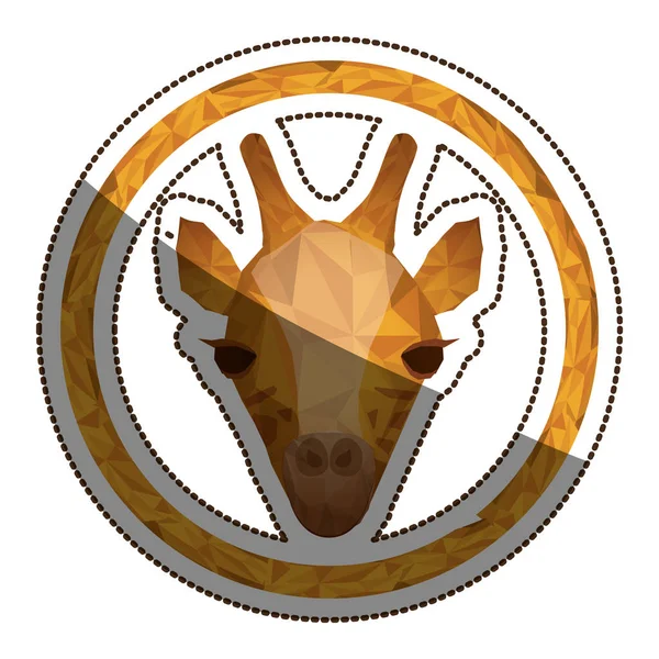 孤立的多边形长颈鹿设计 — 图库矢量图片