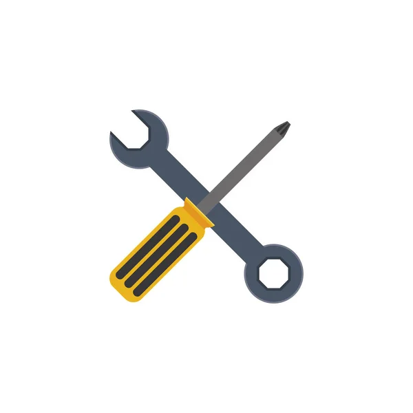 Isolated screwdriver and wrench design — Stock Vector