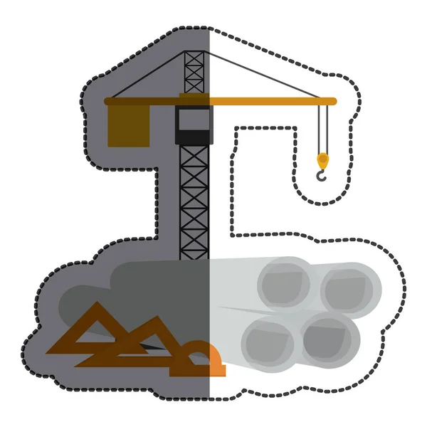 Projeto isolado da ferramenta do guindaste — Vetor de Stock