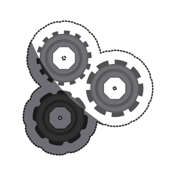 Isolated gears design — Stock Vector