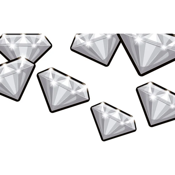 Conception de diamant isolé — Image vectorielle