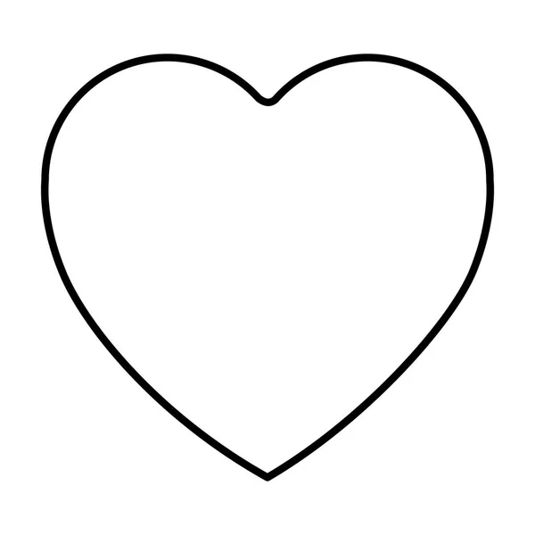 Geïsoleerde hart vorm ontwerp — Stockvector