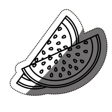 İzole karpuz meyve tasarım