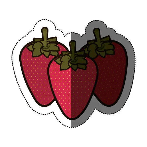 Isolerade jordgubb frukt design — Stock vektor